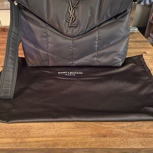 Saint Laurent Quilted Black Messenger Bag